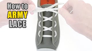 Army Lacing Tutorial – Professor Shoelace [upl. by Yrrol]