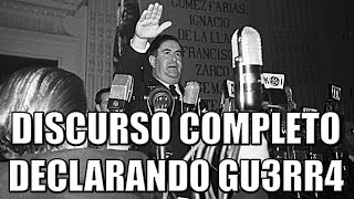 Discurso completo del Presidente Manuel Ávila Camacho declarando gu3rr4 a Alemania 1942 [upl. by Tihw182]