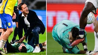 Ajax match abandoned after terrible injury with players crying at motionless star [upl. by Susie]