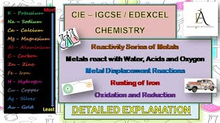 EXPLANATION OF REACTIVITY SERIES OF METALS  IGCSE [upl. by Parsifal]