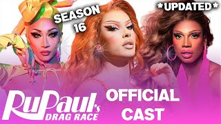 Season 16 OFFICIAL Cast  RuPauls Drag Race [upl. by Llerrac]