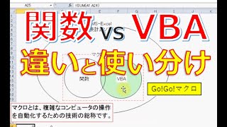 マクロとは何か？「関数」と「VBA」どこがどう違う？ [upl. by Netsew]