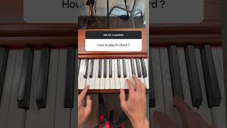 D Major Chord on Piano [upl. by Herson]