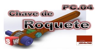 SolidWorks  Chave de RoqueteAula 4  Mola [upl. by Nnaitsirk]