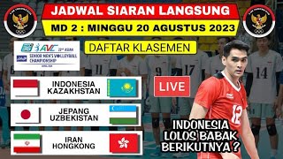 Jadwal AVC Mens Senior Volleyball Hari Ini  Indonesia vs Kazakhstan Live  AVC Volleyball 2023 [upl. by Annaoi594]