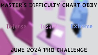 MDCO Masters Difficulty Chart Obby  June 2024 Pro Challenge [upl. by Am]