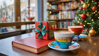 Christmas Coffee Bookstore Ambience with Relaxing Holiday Music [upl. by Arnaud919]