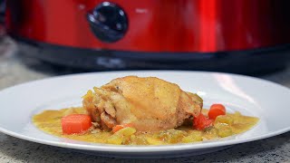 Delicious Crockpot Chicken Thighs Recipe [upl. by Elidad]