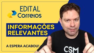 EDITAL PUBLICADO INFORMAÇÕES RELEVANTES SOBRE CONCURSO DOS CORREIOS [upl. by Nelluc325]