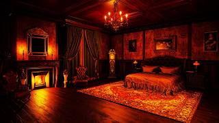 Dark Victorian Mansion The Bedroom  Piano Cello and Choir on a Stormy Night [upl. by Alinoel310]