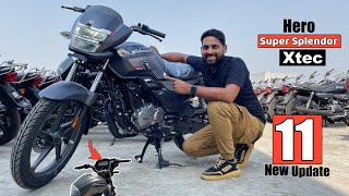 New Hero Super Splendor Xtec Bs7 Flex Fuel 2023 Launch Price Mileage 11 New Update Full Details [upl. by Yrennalf]