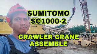 HOW TO ASSEMBLE CRAWLER CRANE  SUMITOMO SC10002 [upl. by Giulia]