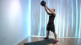 Medicine Ball Squat Swings Full Body ExerciseLegs Arms Core Butt [upl. by Noryak]