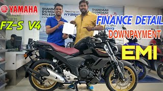 2023 New Yamaha FZS 150 Finance Details  Downpayment Document amp EMI Detail ☑️ [upl. by Atinele]