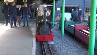 Ivor the steam engine coming back in disgrace after breakdown Eastleigh Light Steam Railway 24324 [upl. by Yeca]