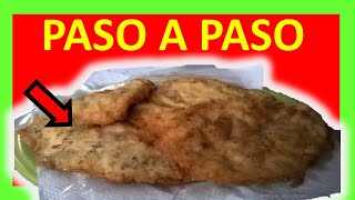 MILANESA DE POLLO EMPANIZADA CON PAN MOLIDOCOMO SE HACE LA MILANESA DE POLLO EMPANIZADA 😱🍲🔥❤️ [upl. by Kaliski]