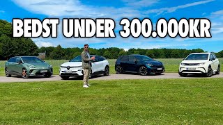 BEDSTE elbiler fra 200000 kr til 300000 kr – fra Renault BYD MG og Cupra [upl. by Pebrook]