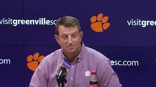 Clemson’s Dabo Swinney reacts to President Trump’s Palmetto Bowl attendance [upl. by Aynat]