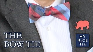 How to Tie a BOW TIE slowbeginner  How to Tie a Tie with a Freestyle Bow easy [upl. by Brynn]