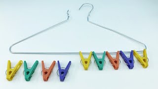 12 Amazing Clothes Hanger Hacks EVERYONE Should Know  Quick Tips [upl. by Hawk867]