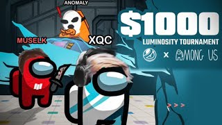 Smurfing in Competitive Among Us Luminosity Tournament  xQcOW [upl. by Oiludbo]