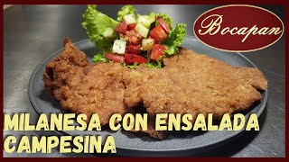 Milanesa de res con ensalada campesina [upl. by Menon134]