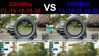 3200Mhz VS 2400Mhz Ram Speed Test on PUBG [upl. by Abrahams]