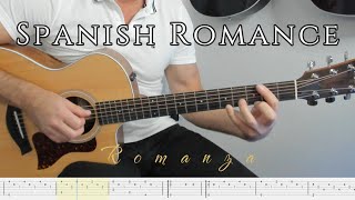 Spanish Romance  Romanza  Tabs Tutorial  Fingerstyle Guitar [upl. by Ameen]