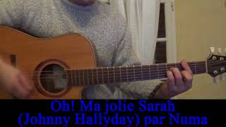 Oh Ma jolie Sarah Johnny Hallyday cover guitare voix 1971 [upl. by Akers568]