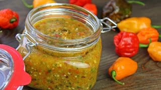 Traditional Caribbean Peppersauce hot sauce Recipe [upl. by Selfridge]