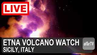 🔴 Live Now 247 Mt Etna Volcano Fullscreen Cam 1 [upl. by Anatlus563]