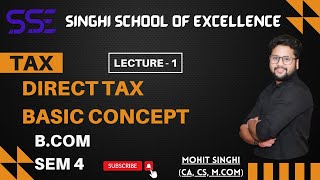 DIRECT TAX BASIC CONCEPTS  LECTURE1 [upl. by Rose]