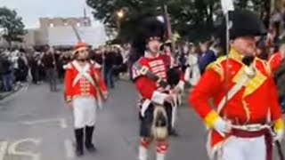 Piping with East India Company in Houghton Le Spring Feast parade 2023 [upl. by Dammahum]