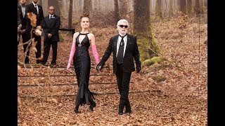 Balade en forêt avec Karl Lagerfeld pour le défilé Chanel automnehiver 2018 [upl. by Cope]