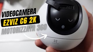 EZVIZ C6 Telecamera Sorveglianza Interno 2K con Rotazione 360 gradi Configurazione passo passo [upl. by Zashin]