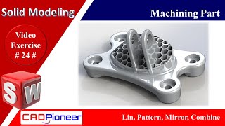 SolidWorks exercise  Milled Part 04  Boolean Operations Techniques [upl. by Jos772]