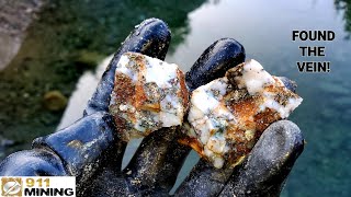 Chalcopyrite Bearing Quartz Boulders Found In A Washed Out Road [upl. by Lamori]