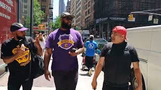 nycdriversunite vs 32bj seiu Vice a President Izzy Melendez at 345 7th ave BBQ7324 longer vid [upl. by Esiocnarf]