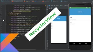 Android RecyclerView using Kotlin Tutorial  Recyclerview with Click Listener in Kotlin [upl. by Femi]