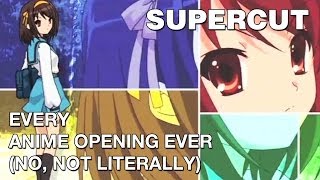 Supercut  Every Anime Opening Ever Made [upl. by Enobe]