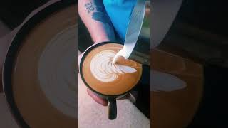 Swan Latte art 🦢 classicalmusic barista coffeeart latteartist shorts [upl. by Lesko]