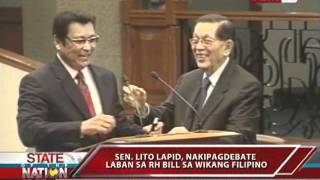 SONA Sen Lito Lapid Filipino ang ginamit sa Senate debate [upl. by Dnilazor269]