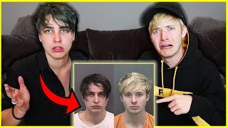 Reacting to Memes of Our Arrest  Colby Brock [upl. by Rolyt]