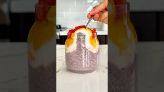 Strawberry mango chia pudding viralvideo trending chiapudding [upl. by Alyel8]