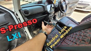 SPresso LXI with Power Window amp Central Lock  SPresso mini SUV Modification amp Accessories Pricing [upl. by Noble434]