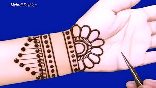 easy stylish mehndi design for handssimple mehndi designMehandi ka designmehndimehendihenna [upl. by Mauchi]