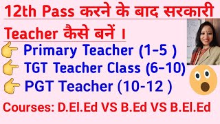 12th Pass के बाद सरकारी शिक्षक कैसे बने ll Govt Teacher ll How to become Goverment Teacher 2023 [upl. by Rosamond354]