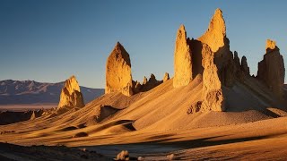 Trona Pinnacles Most AMAZING HIDDEN place in California 4k Drone Footage [upl. by Ithaman]