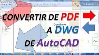 Convertir PDF a DWG de AutoCAD y DXF CAD para poder editarlo [upl. by Yrocal]