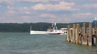 Schaufelraddampfer quotDiessenquot Ammersee  Paddle Steamer HD [upl. by Elkcim958]